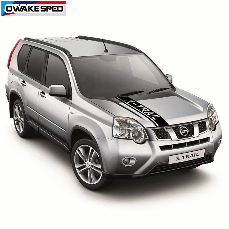  For Nissan X-Trail T31 T30 Car Bonnet Sport Stripes Racing Styling Auto Engine Cover Hood Decor Sti