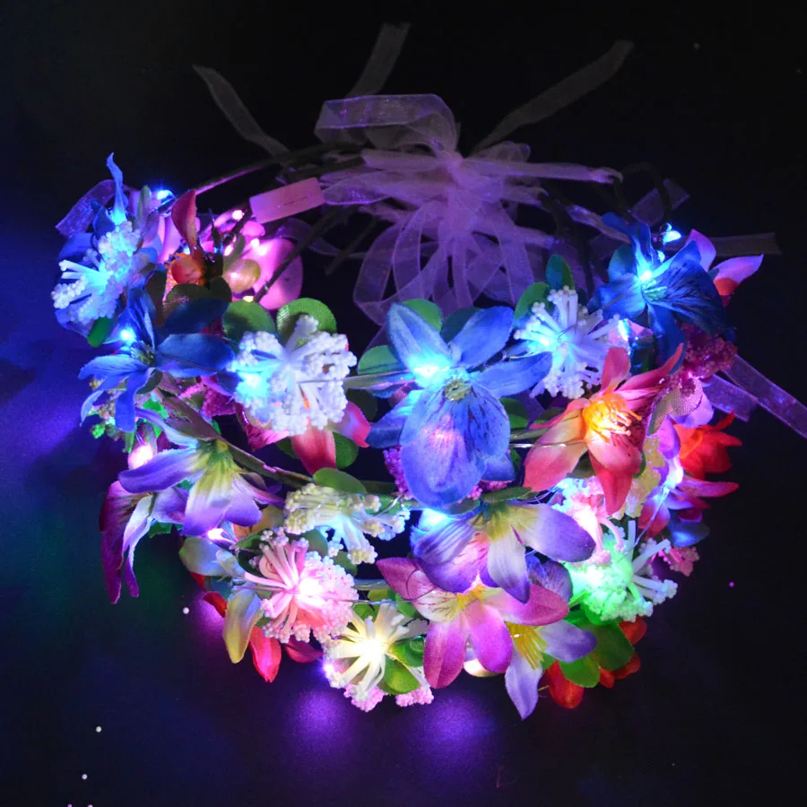 Светильник, мигающая корона, повязка на голову, Свадебный Кот, кролик, косплей, концертный, светящийся, на день рождения, неоновый, Rave, светодиодный вечерние игрушка для карнавала, Рождество, navidad - Цвет: 2