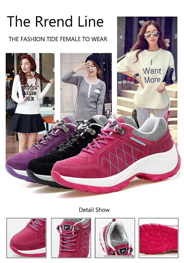 Модные Нескользящие женские дышащие кроссовки со шнуровкой, визуально увеличивающие рост; женская обувь; Повседневная обувь; zapatillas mujer