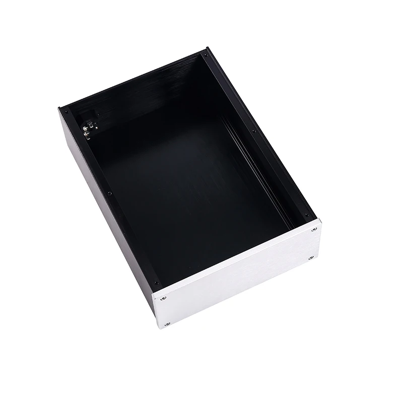 No Hole DIY Power Amplifier Case Pre Amp Tube Rear DAC Headphone Chassis Full Aluminum Decoder Case Size W223 D308 H92
