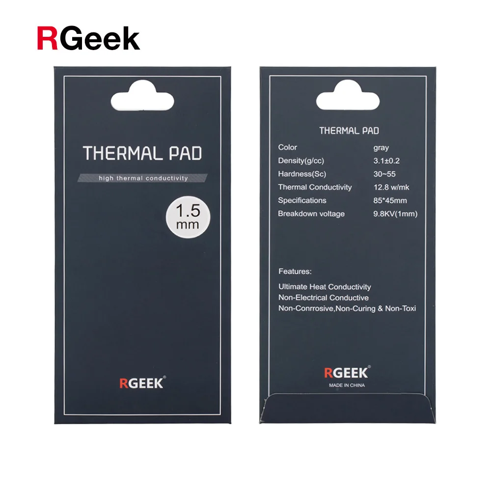 RGeek High Perfermance 12.8W/mK Thermal Grease Pads CPU GPU Heatsink Cooling Conductive Silicone Pad Cooler Mat | Компьютеры и офис