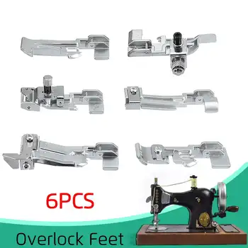 

6 Presser Feet for Juki Lock MO-50E MO-51E Overlock Machine Presser Foot