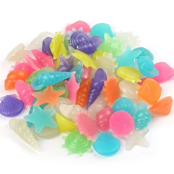 

Garden Walkway Decoration Luminous Rock Fish Tank Aquarium Beautification Decoration (Marine Animals 240Pcs) Multicolor