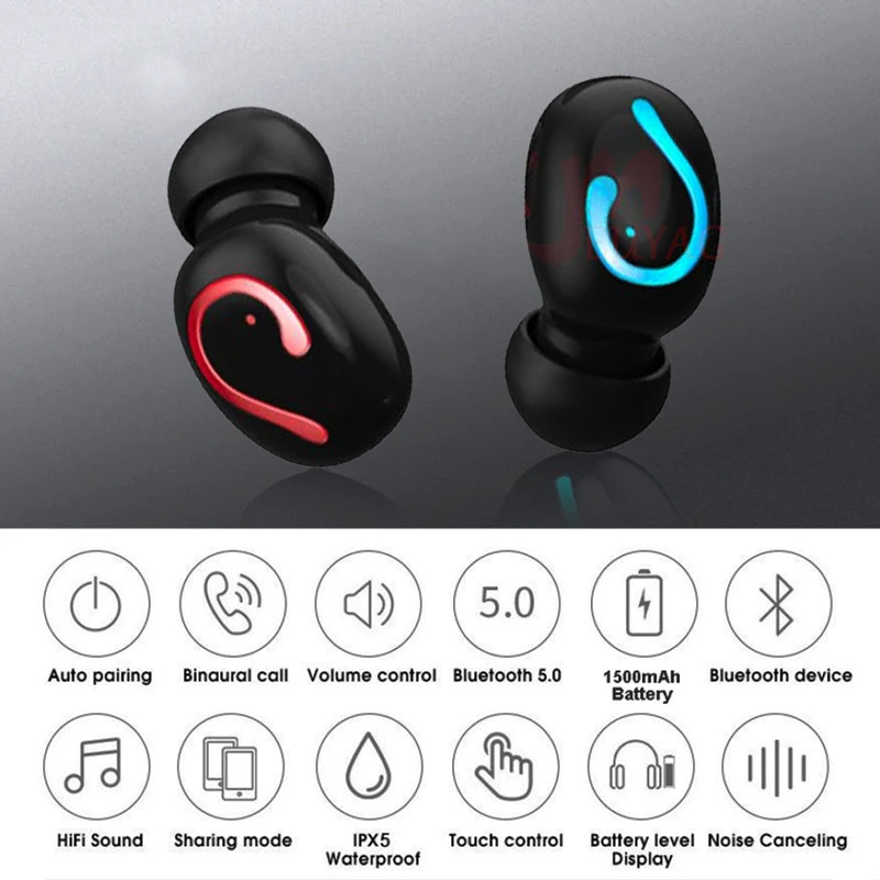 MEUYAG HBQ Q67 беспроводные наушники Bluetooth 5,0 TWS Спортивная гарнитура громкой связи Наушники для iPhone samsung Xiaomi