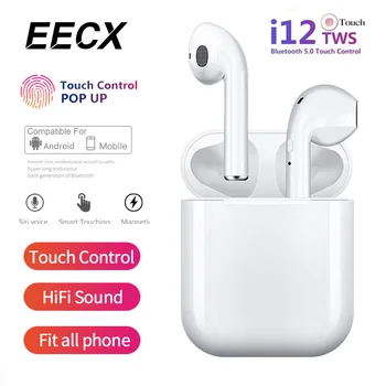 

i9s tws Bluetooth Earphone i12 TWS Wireless Headphone Sport Headset Mic For iPhone Samsung Huawei Xiaomi i12 Earbuds