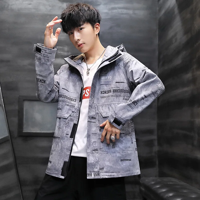 

6610 # Cargo Foot! 2019 Spring And Autumn Korean-style Loose-Fit Trend Casual Coat Popular Brand MEN'S Jacket
