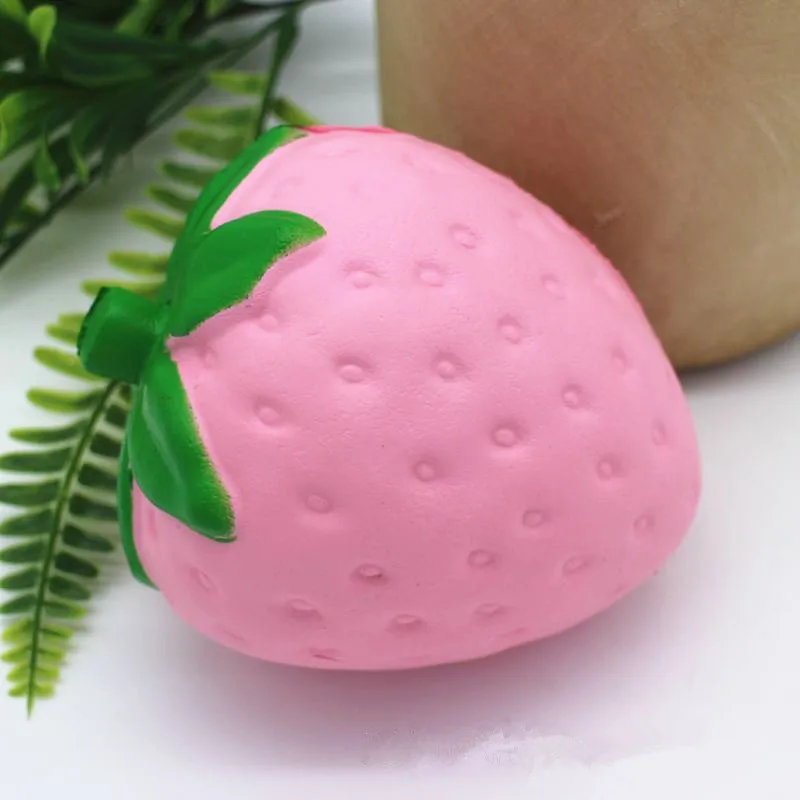 Клубника мягкий медленно поднимающийся 11,5x9,5 см Jumbo Милые ремни Сладкий крем Подвески Подвеска кавайи хлеб детская игрушка подарок розовый/красный