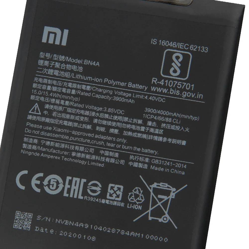 Xiao Mi оригинальная запасная батарея для телефона BN4A Xiaomi Redmi Note7 Note 7 Pro M1901F7C