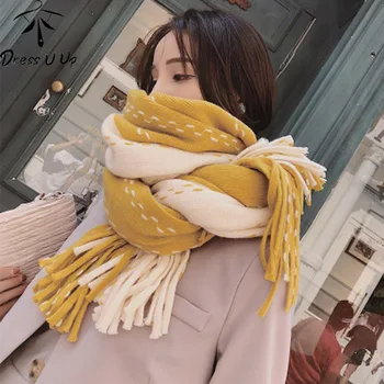 

DRESSUUP Brand Design Women Scarf Soft Warm Scarf Winter Shawl Fashion cachecol Thicken Long echarpe Women