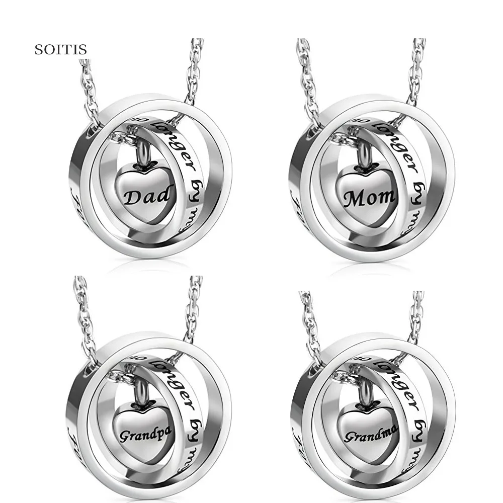 Ожерелье с подвеской SOITIS в форме сердца гравировкой имени|Ожерелья подвеской| |