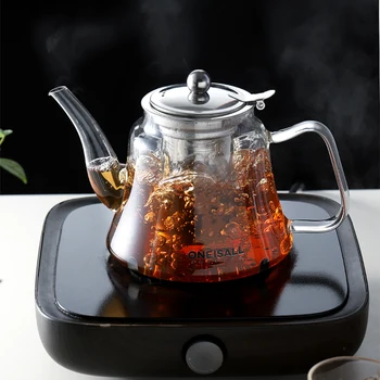 

Heat Resistant Glass Tea Pot With Stainless Steel Tea Filter Hammer Kettle Coffee Jug For Office Home Teapot