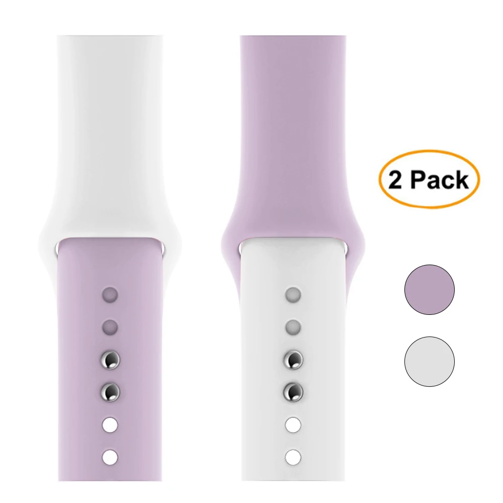 Package 7 Спортивный силиконовый ремешок для apple Watch 38 мм 42 мм 44 мм 40 мм pulseira apple iwatch аксессуары для браслетов серии 5 4 3 2 1 - Цвет ремешка: Package 7