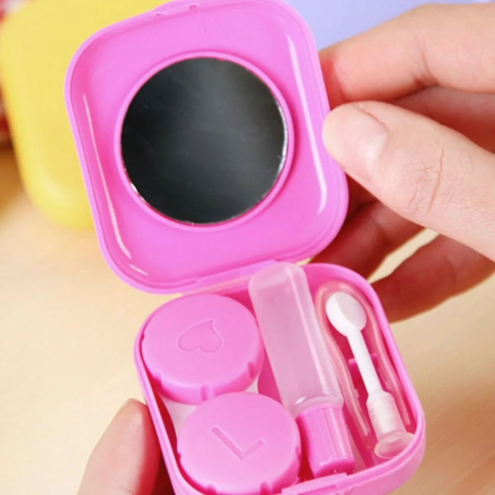 Новая портативная мини-коробка для контактных линз с коробкой Пинцет палочка для жидких Бутылок винт-Топ чехол для контактных линз аксессуары для очков