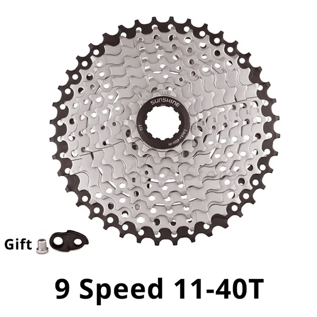 11-40T Silver SUNSHINE MTB дорожный велосипед маховик велосипед Кассетный Маховик для детей 8, 9, 10, Скорость 11-25/28/32/36/40/42/46/50 т в сутки для deore m6000 Shimano Sram - Цвет: 11-40T Silver