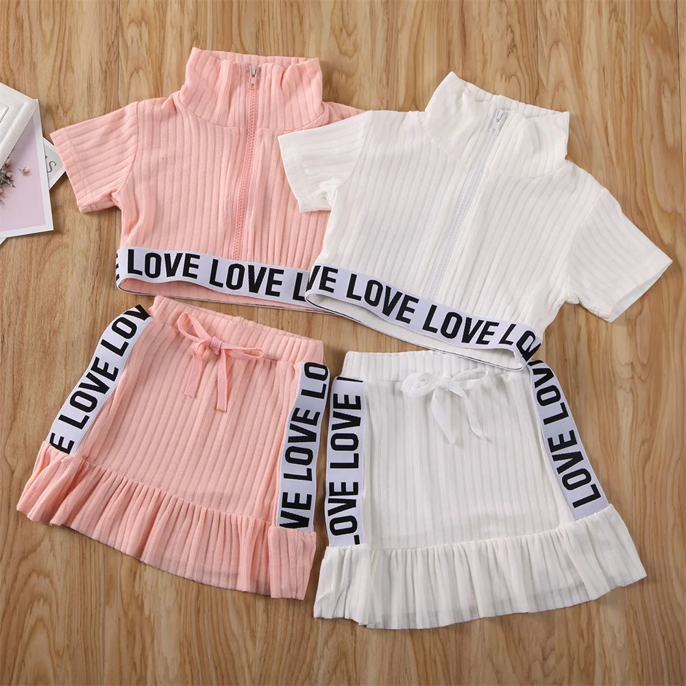 Conjuntos de ropa para niños y niñas, camiseta de manga corta con ...