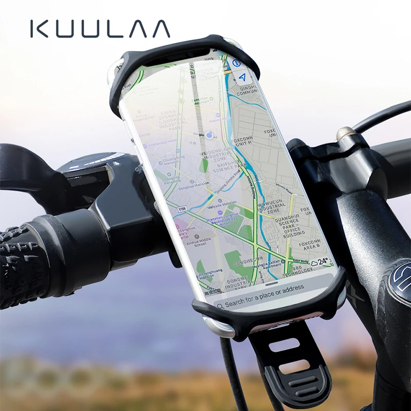 KUULAA велосипедный держатель для телефона для iPhone samsung, универсальный держатель для мобильного телефона, держатель для руля велосипеда, держатель с зажимом, подставка для крепления gps