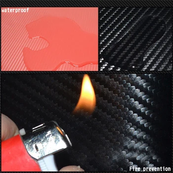 

W/ Scraper Car Sticker PVC Rear Bumper Trunk Tail Lip Protector Carbon Fiber