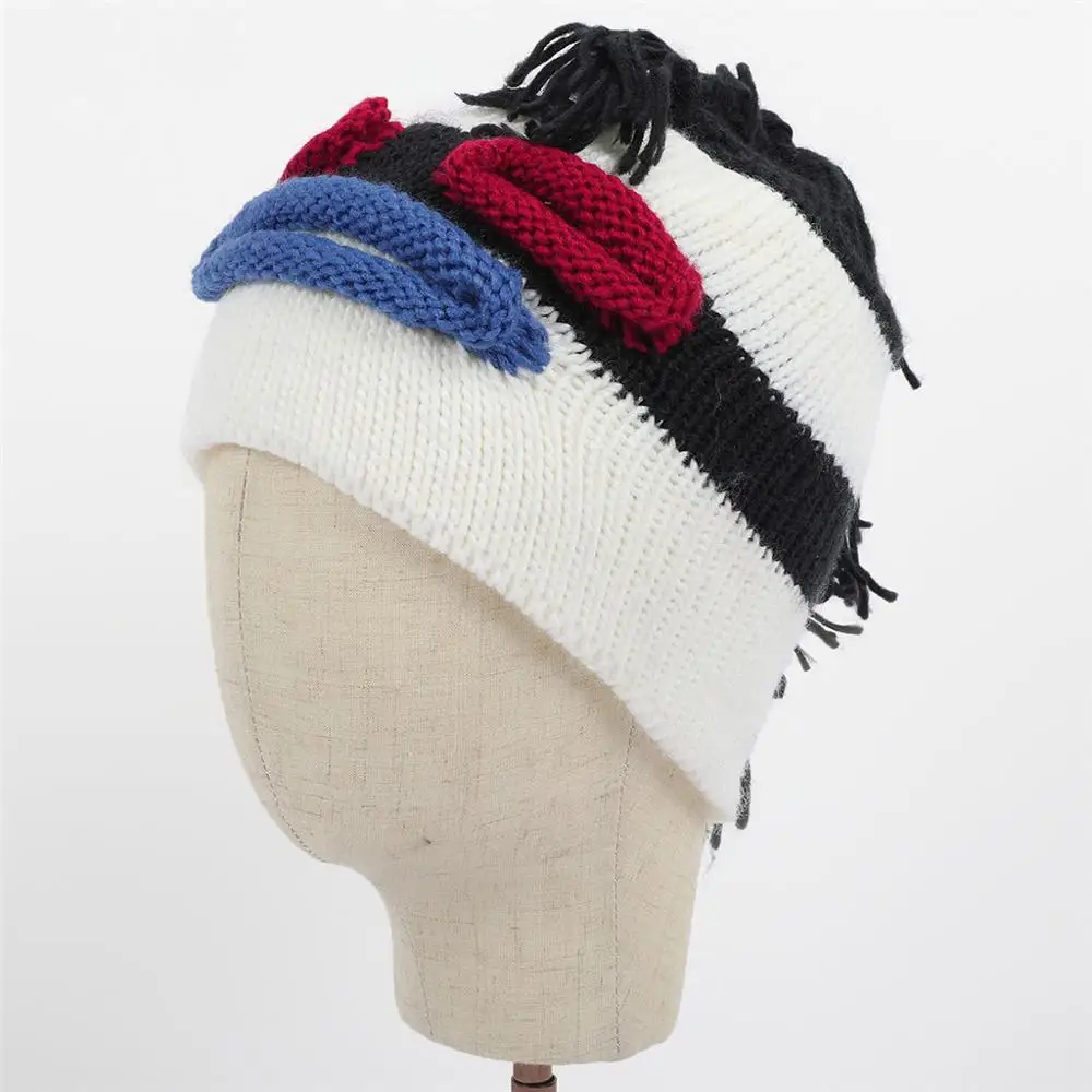 Beanies, зимняя шапка, унисекс, пэчворк, на флисовой подкладке, головной убор, кабельная вязанная шапка, Шапка-бини для улицы, Шапка-бини, Muts#2O11