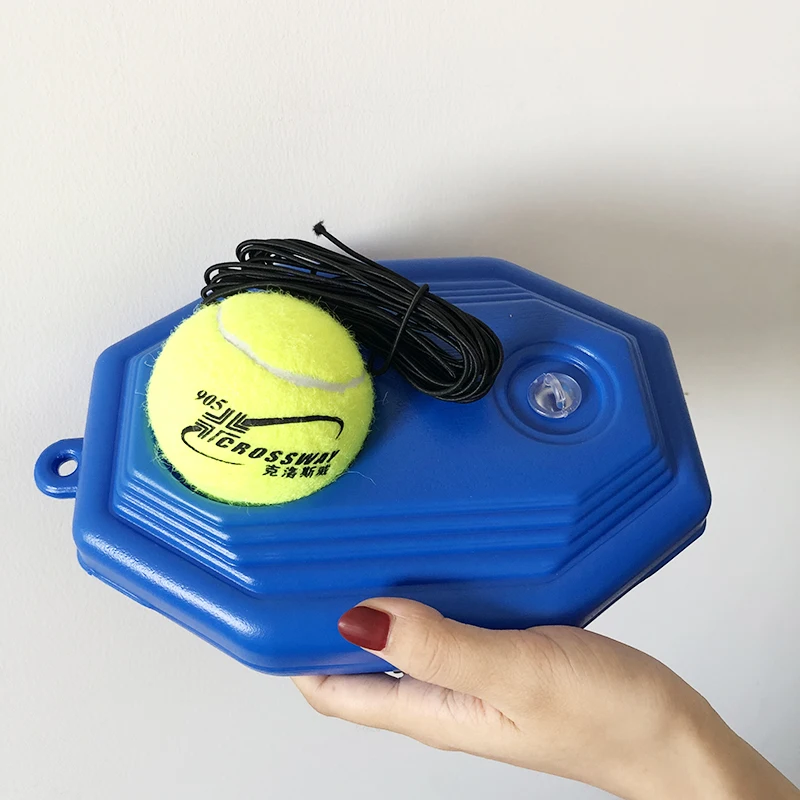 Сверхмощный инструмент для обучения теннису с эластичным канатом, Шариковая тренировка, саморегулирующийся тренажер, партнер, спарринг устройство, плинтус