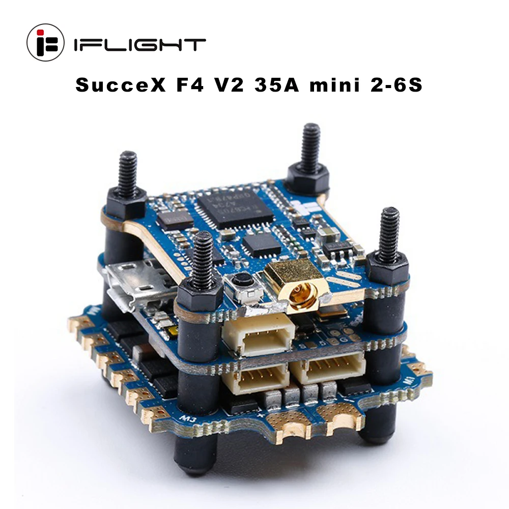 

iFlight SucceX Mini F4 V2 Flight Tower 2-6S W/SucceX F4 V2.1 FC/SucceX 35A V2 4 in 1 ESC/Succex PIT/25/100/200/400/500mW V2 VTX