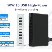 ЕС Plug несколько usb carga быстрый адаптер интеллектуальная USB Настольная зарядка Movil Быстрая зарядка 10 портов мульти зарядное устройство для мобильных устройств