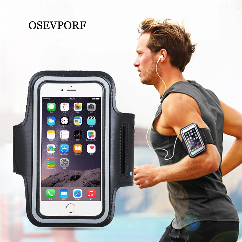 Waterproof Gym Sports Running Armband For iPhone 8 7 5 5S 5C SE 6 6s 8 Plus X XS Max XR Samsung Phone Case Cover Holder Armband