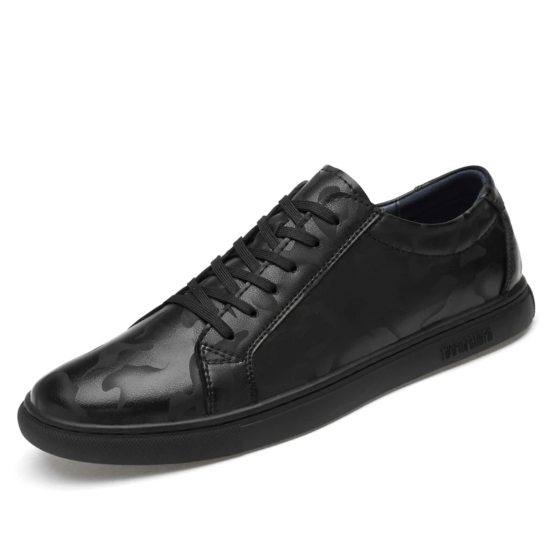 EUDILOVE Повседневная обувь; Мужская модная Винтажная обувь ручной работы; брендовая мужская обувь коричневого цвета; Мужская обувь из натуральной кожи на плоской подошве;% X8191 - Цвет: Черный
