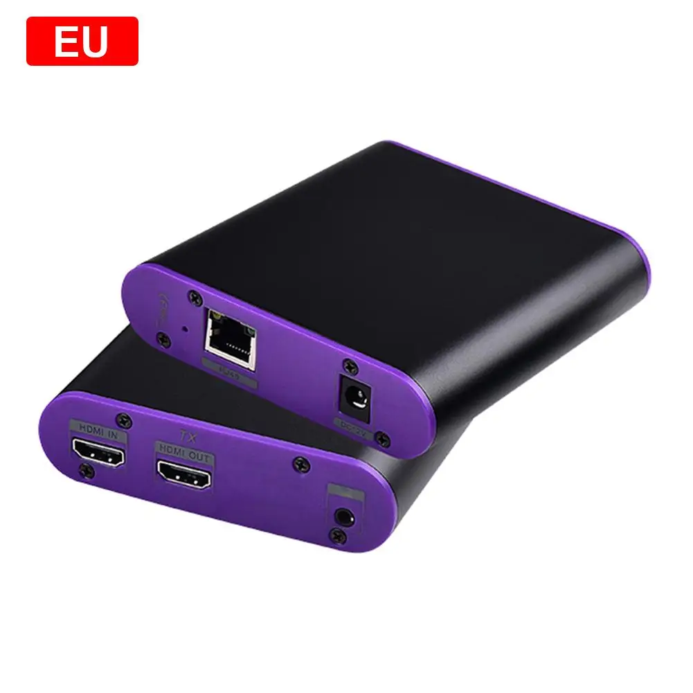 B HDMI приемник 60 Гц HDMI передатчик Ethernet расширение, подходит для Windows OS Linux и Android системы 1080P Стандарт RJ45 - Цвет: B