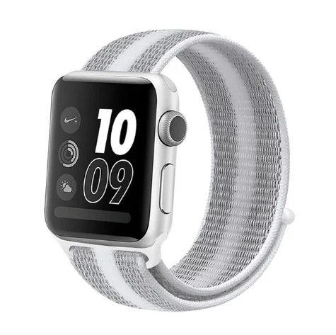 Ремешок для наручных часов Apple Watch 4 5 3/2/1 38 мм 42 мм 62new цветовый нейлоновый из мягкой дышащей ткани сменный ремешок петли для наручных часов iwatch серии 4 40 мм 44 мм - Band Color: 46TWB