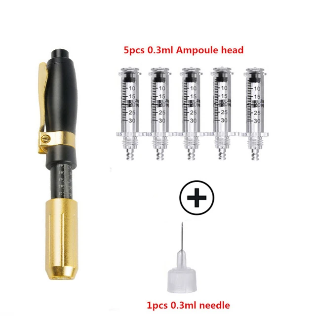 0.3ml pen 5p syringe Гиалурон ручка гиалуроновая кислотная ручка наполнитель для губ шприц-ручка массажный Распылитель ручка против морщин водяной шприц игла разглаживает морщины - Цвет: 0.3ml pen 5p syringe