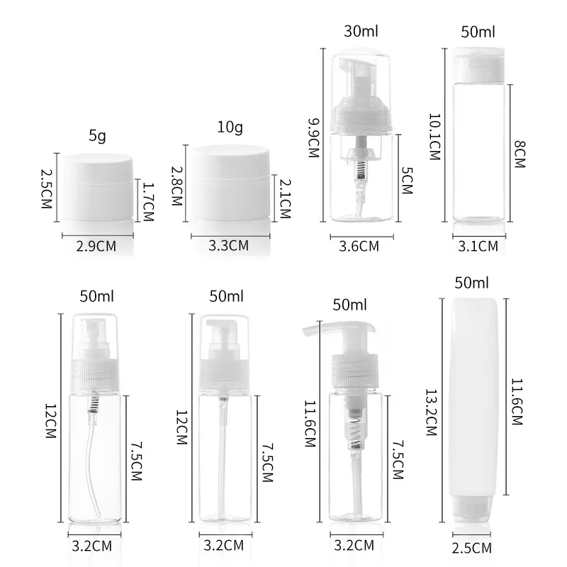 Новая портативная бутылка для макияжа, 8 шт., дорожные косметические контейнеры, баночка, аксессуары для путешествий, мини-баночка