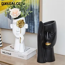 Kreatywny Nordic wazon sztuka dekoracyjna salon szafka do wina światło luksusowe wyposażenie domu szafka kawa kwiat na stół układ prosty