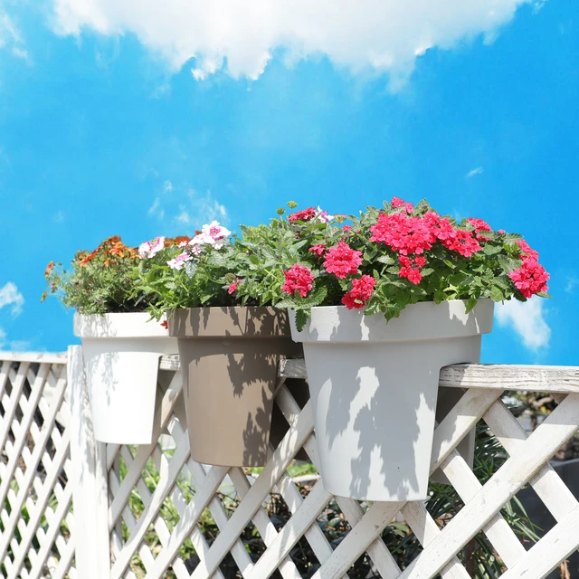 Blue Rectangle Flower Pots