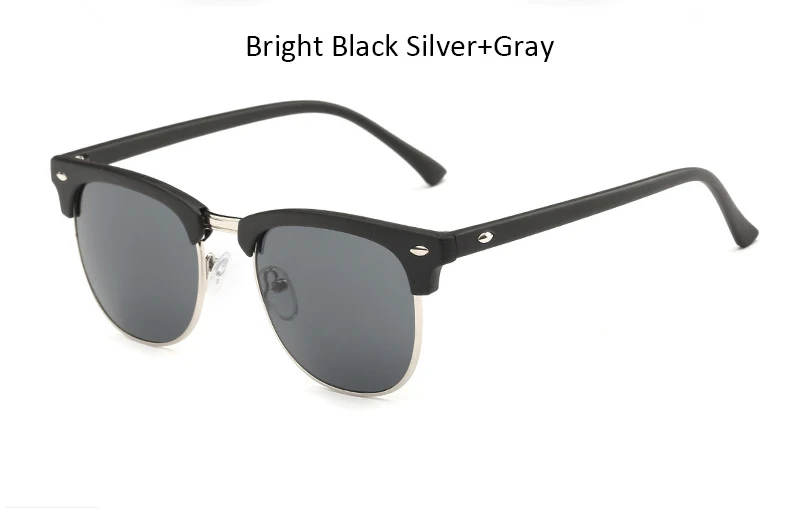 Black Silver Gray LEONLION полуметаллические солнцезащитные очки для мужчин и женщин, брендовые дизайнерские очки, зеркальные солнцезащитные очки, модные Gafas Oculos De Sol, классические - Цвет линз: Black Silver Gray