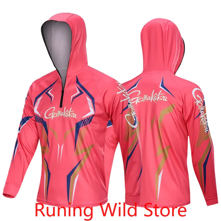 

Gamakatsu Fishing Clothing Long Sleeve Outdoor Breathable 5XL Fishing Shirts Anti UV Quick-Drying Cycling Hunting Hiking Clothes