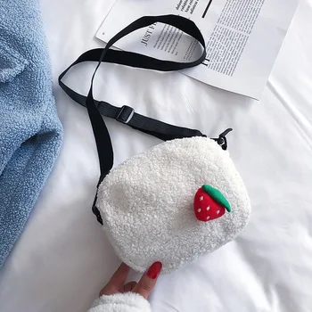 

Plush Bag Women's 2019 Winter New Style Square Sling Bag Korean-style Fashion Fashion Maomao Bag Versatile Crossbody Bag