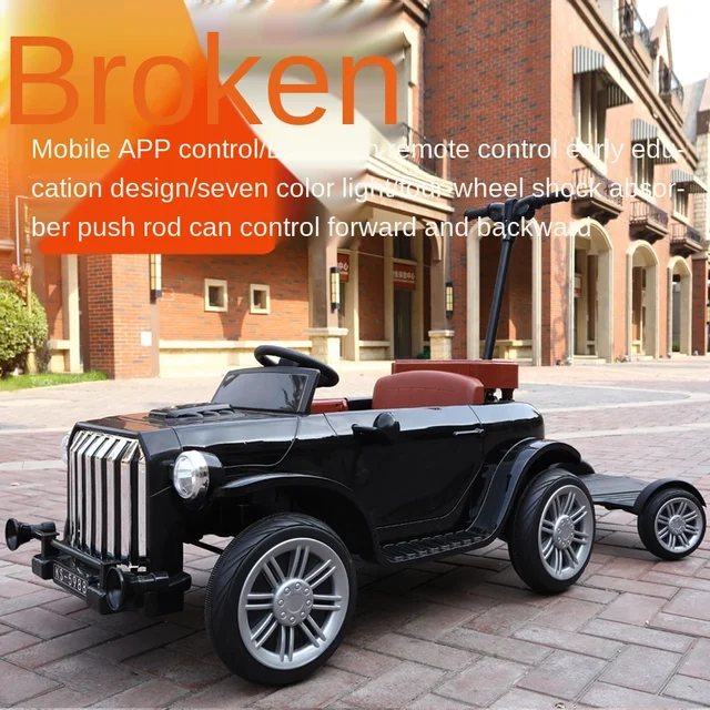 Doki Children's Electric Cars Parent-child Interaction Pushed Car Children Four-wheel Baby Remote Control Toy Car 2021 1