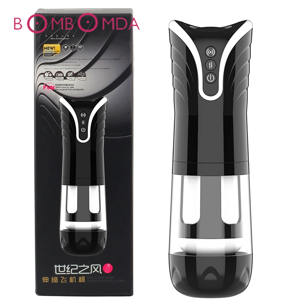 Telescopic Male Masturbator Automatic Masturb Toys Real Vagina Pussy Erotic Vibrator Sex Toys For Men Dick Stimulator Adult Toy 6
