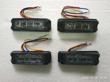 

4pieces Bright 12W Amber led car warning lights,strobe emergency light,flashing lamp,22flash,CE R65,waterproof
