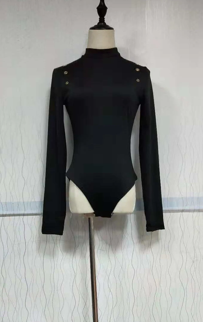 Autumn New Color Lady Slim Slimmes High Neck Plus Velvet Long Sleeve Jumpsuit Europe And America Sexy Long Sleeve Solid Jumpsuit
