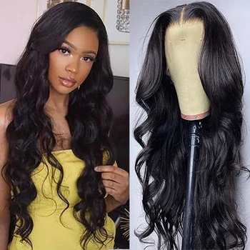 

Body Wave Wig 13x4 Lace Front Wig 150% Density Pre Plucked With Baby Hair Wavy Lace Front Human Hair Wigs For Black Women