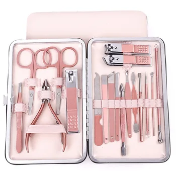 

18pcs/set 2020 Manicure Cutter Nail Clippers Pedicure Hygiene Nail Tool Set Portable Travel Kit Stainless Steel Fast Shipping