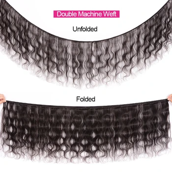 KLAIYI Hair Brazilian Body Wave With Closure 4 PCS Remy Hair Weave Bundles With Closure 100% Human Hair 3 Bundles With Closure 2