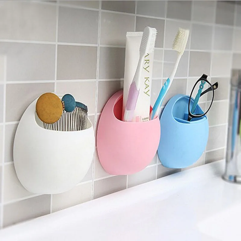 

Home bathroom creative couple suction cup toothpaste toothbrush holder