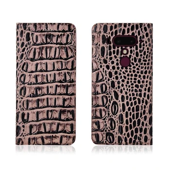 

Crocodile pattern genuine leather magnetic phone case card slot holder for HTC U Ultra/HTC U Play flip case standing phone cover