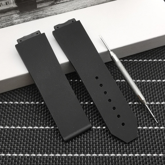 Brand Watch Strap 25*19mm 22mm buckle Belt Male Watch accessorie Silicone Strap For Hublot Men Watchband  band Fusion series
