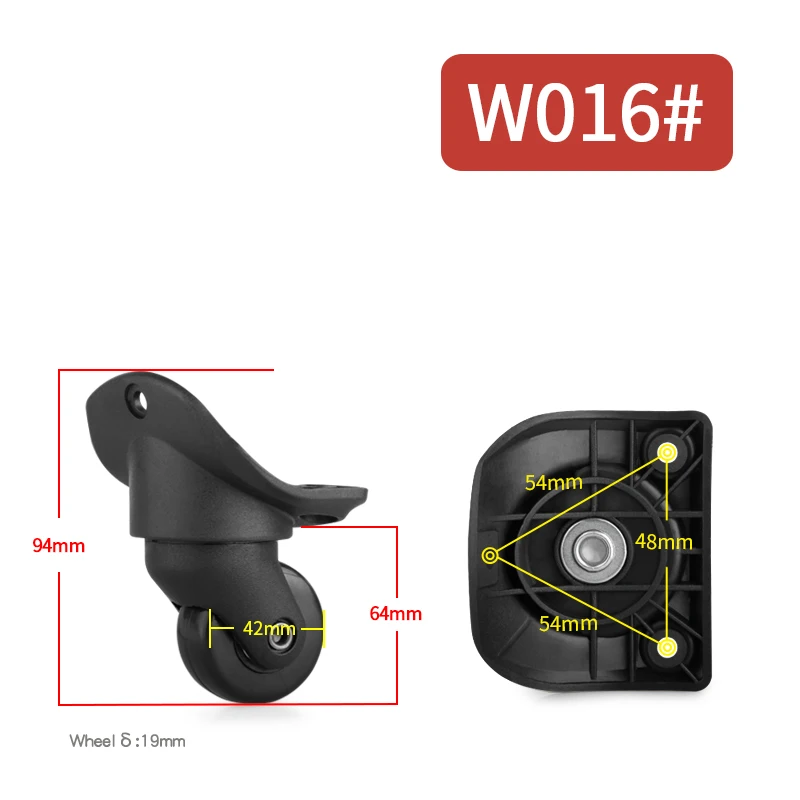Fashion Black Luggage Accessories Wheels Replacement Luggage Wheels Manual Installation Portable Trolley Case Caster Accessories