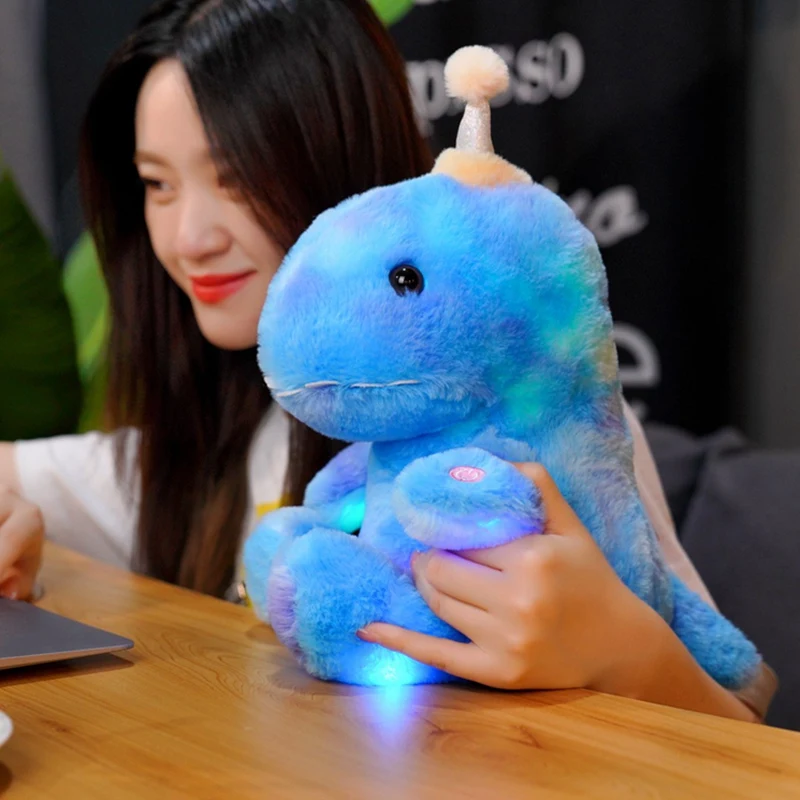 60cm Colorful LED Dinosaur Plush Toys Glowing Stuffed Animals Dinosaur