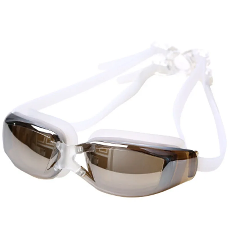 Очки для плавания ультрафиолетовое Гальванопокрытие очки для бассейна водонепроницаемые противотуманные очки для плавания маска Регулируемые очки для взрослых