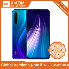 Xiaomi Redmi Note 8 с глобальной версией, 32 ГБ, 64 ГБ, 128 ГБ, смартфон, 48мп, четырехъярусная камера, 4000 мАч, аккумулятор Snapdragon 665, FHD, экран для глаз